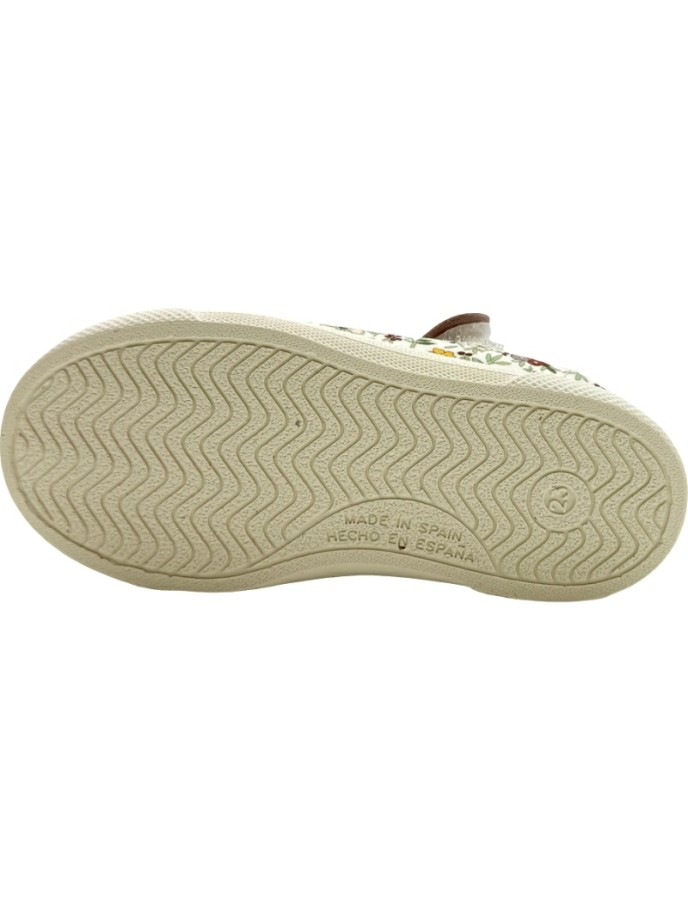 Merceditas de Lona Estampada con velcro y puntera