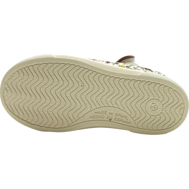 Merceditas de Lona Estampada con velcro y puntera