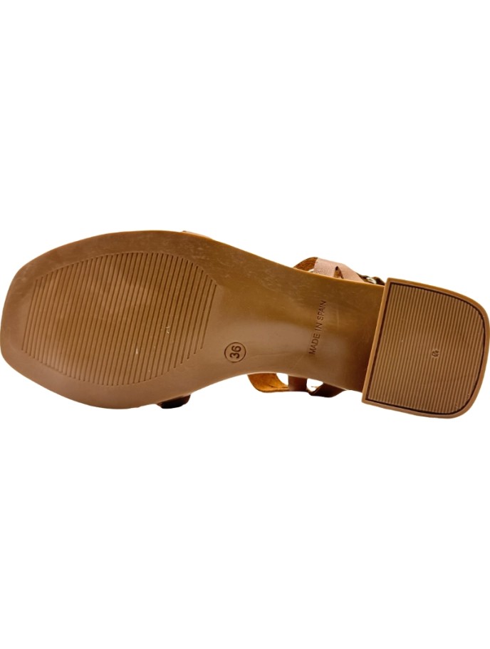 Sandalias Tacón Tiras Piel Roble De Pablos