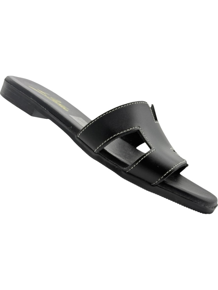 Sandalias Slipper Hebilla Adorno Piel De Pablos 2