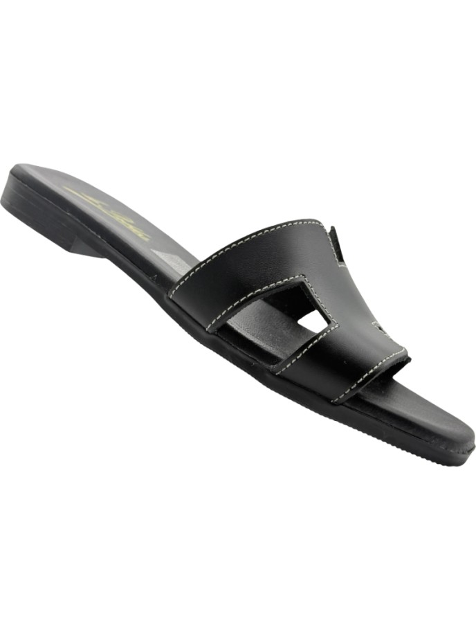 Sandalias Slipper Hebilla Adorno Piel De Pablos
