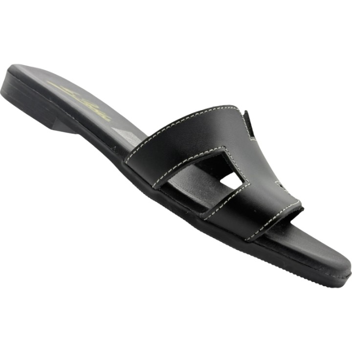 Sandalias Slipper Hebilla Adorno Piel De Pablos