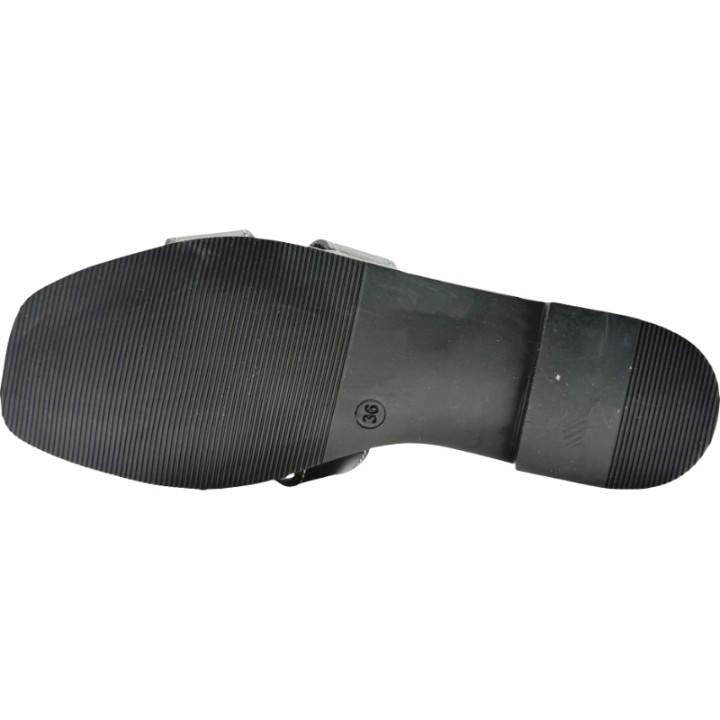 Sandalias Slipper Hebilla Adorno Piel De Pablos