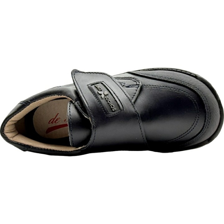Zapato Colegial piel Soft Velcro Puntera De Pablos