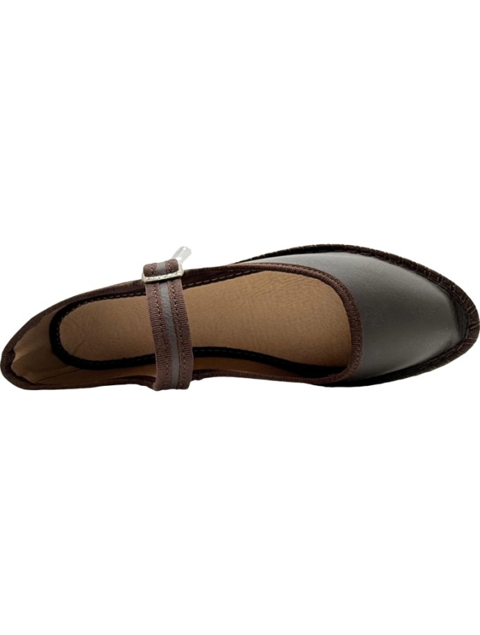 Merceditas de piel con hebilla/easy-on