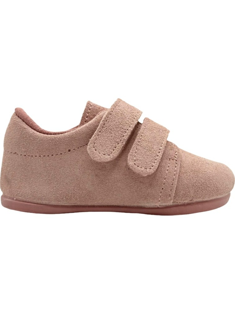 Zapatitos de serraje con velcro Barefoot De Pablos