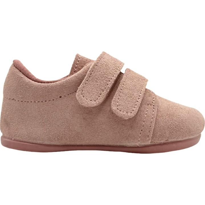 Zapatitos de serraje con velcro Barefoot De Pablos