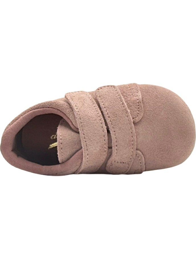 Zapatitos de serraje con velcro Barefoot De Pablos
