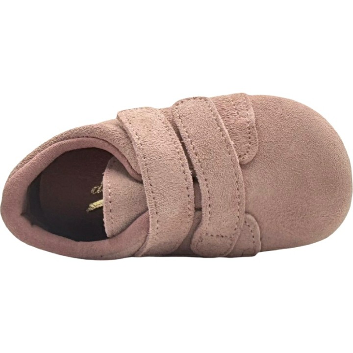 Zapatitos de serraje con velcro Barefoot De Pablos