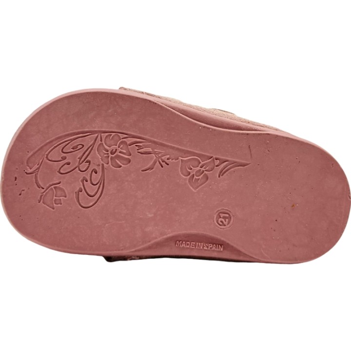 Zapatitos de serraje con velcro Barefoot De Pablos