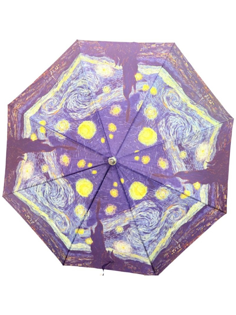 Paraguas con estampado de arte