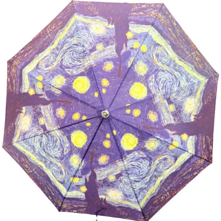 Paraguas con estampado de arte