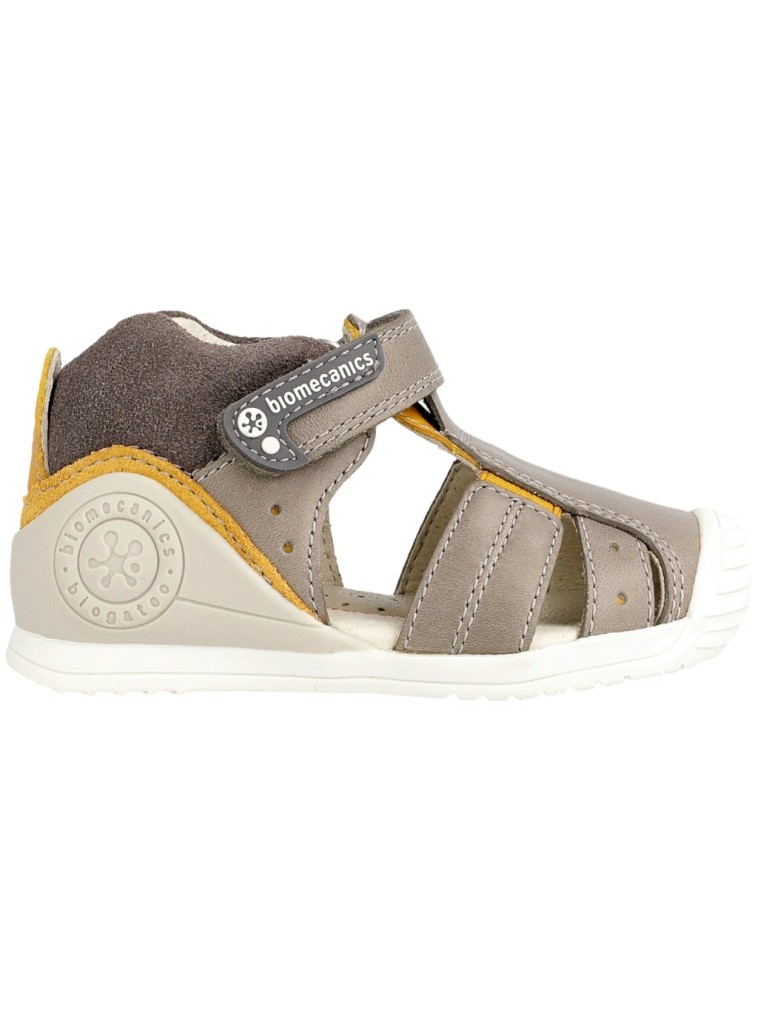 Sandalias de piel con cuña de yute para mujer