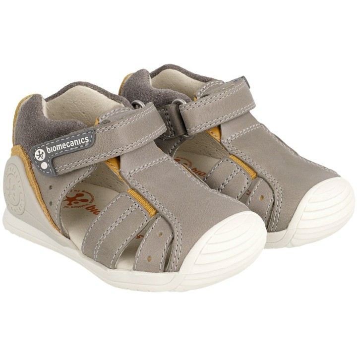 Sandalias de piel con cuña de yute para mujer