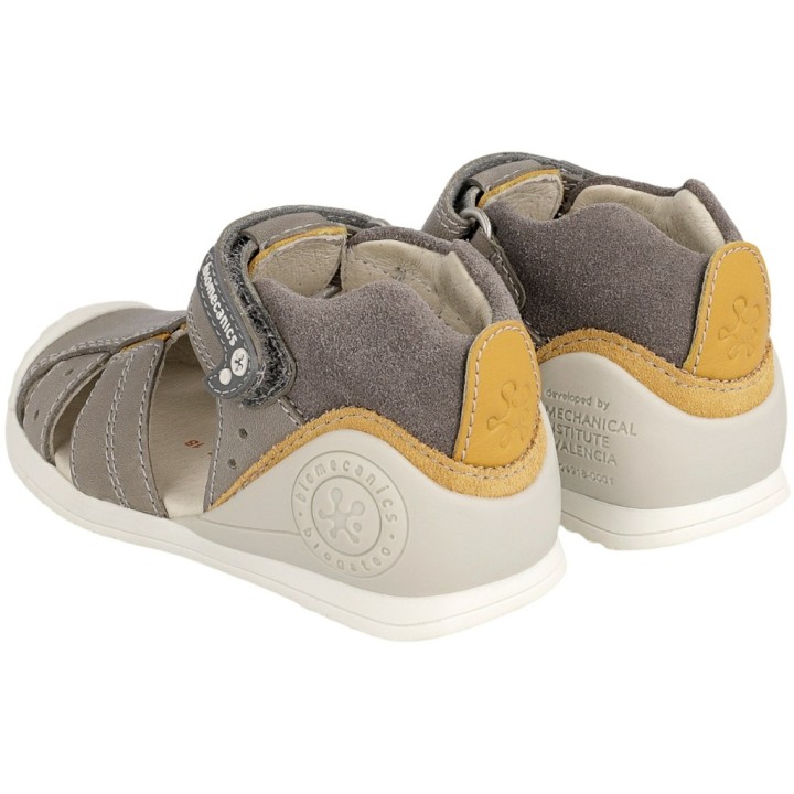 Sandalias de piel con cuña de yute para mujer