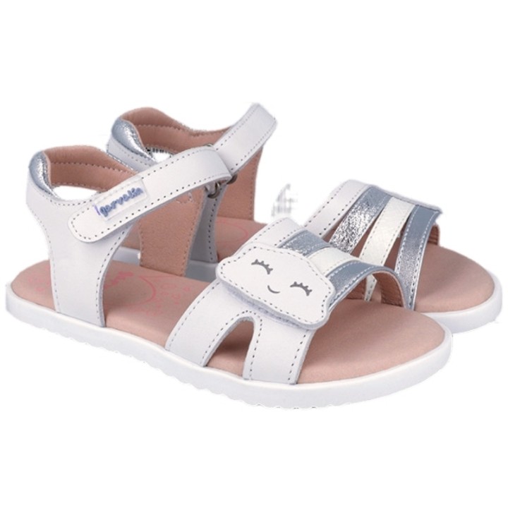 Sandalias Barefoot Velcros Niña Piel Biomecanics