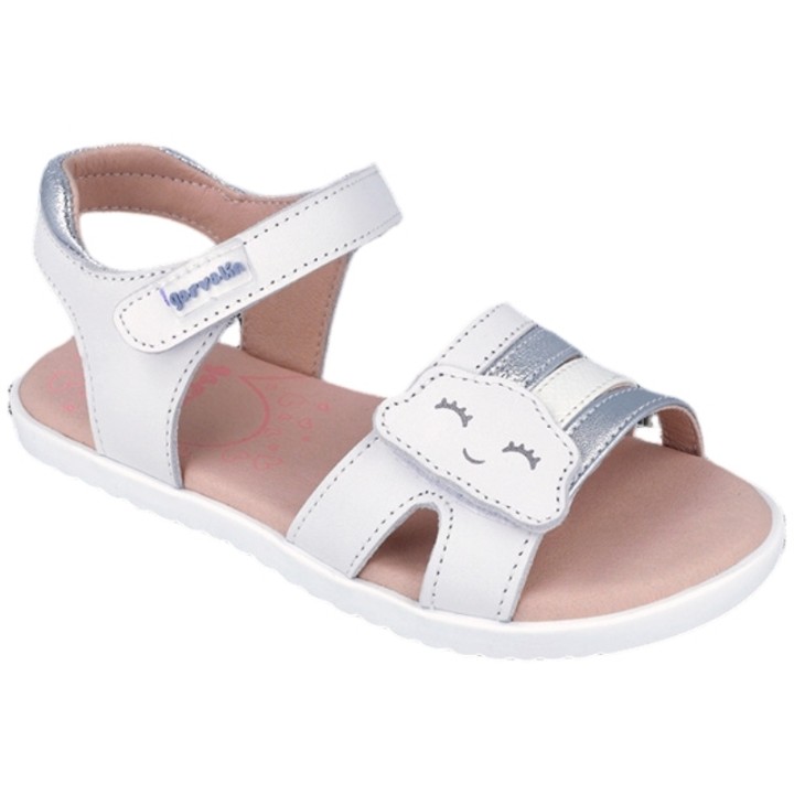 Sandalias Barefoot Velcros Niña Piel Biomecanics