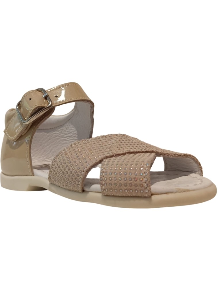 Sandalias de Piel Charol Beige para bebé Puppets 2