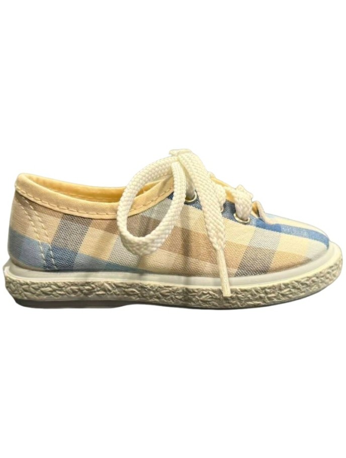 Zapatillas de lona suela casual pique cuadros