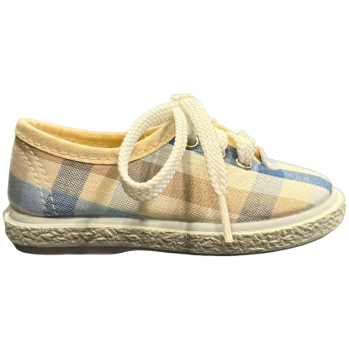 Zapatillas de lona suela casual pique cuadros