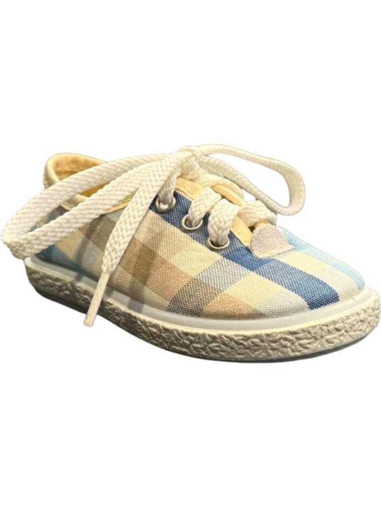 Zapatillas de lona suela casual pique cuadros 2