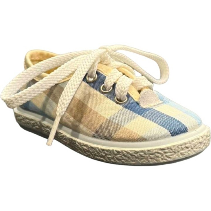 Zapatillas de lona suela casual pique cuadros