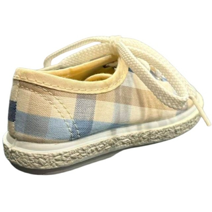 Zapatillas de lona suela casual pique cuadros