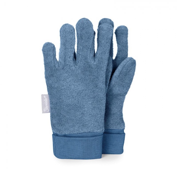 guantes tejido polar para niños sterntaler color azulon