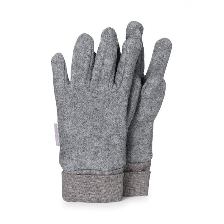 guantes tejido polar para niños sterntaler color gris claro
