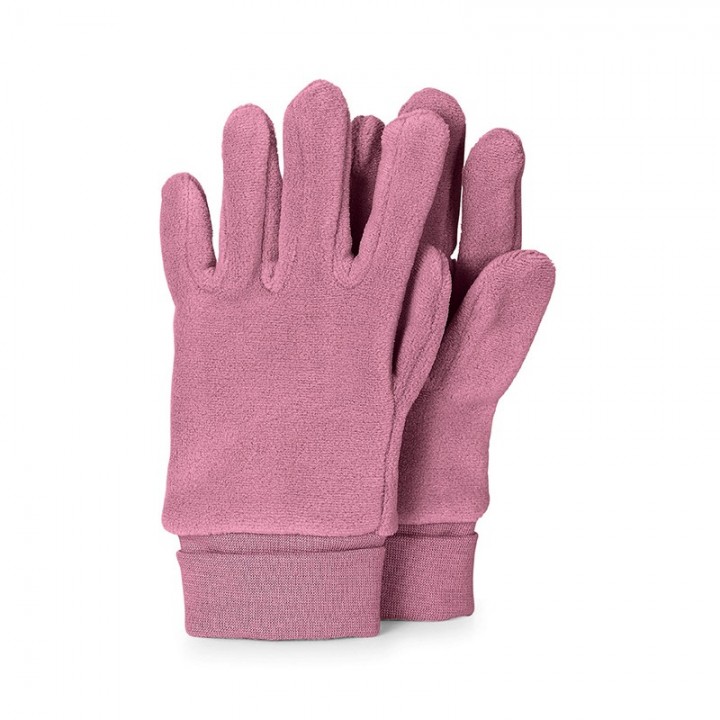 guantes tejido polar para niños sterntaler color rosa