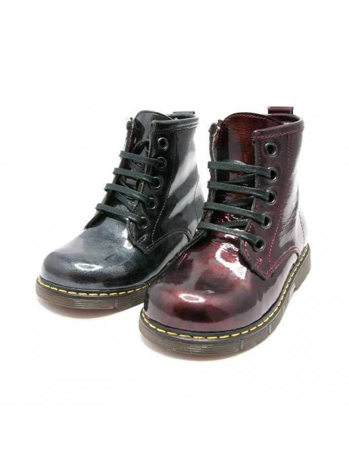 ESTILO MARTENS EN PIEL CHAROL PARA TALLAS