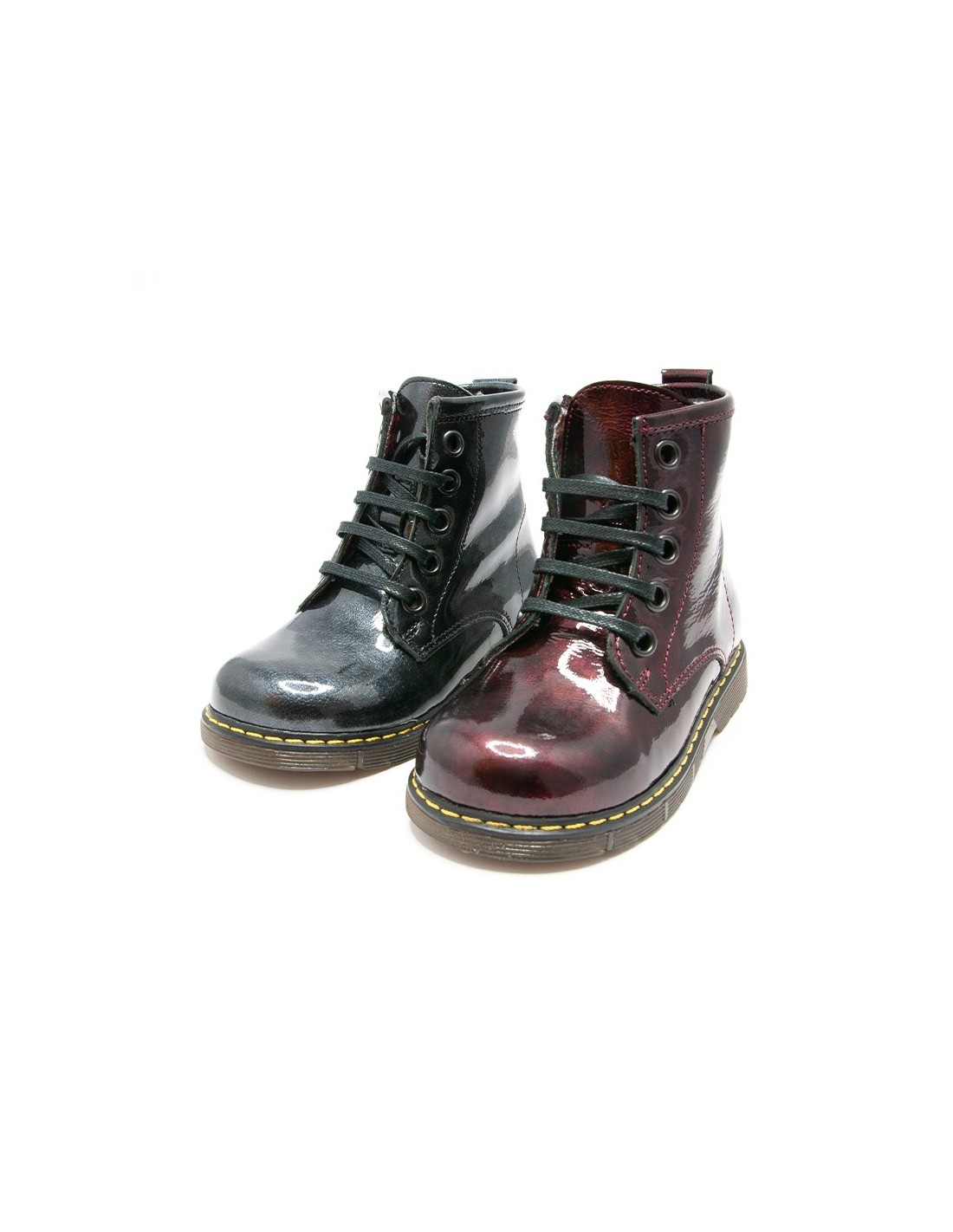 ESTILO MARTENS EN PIEL CHAROL PARA TALLAS