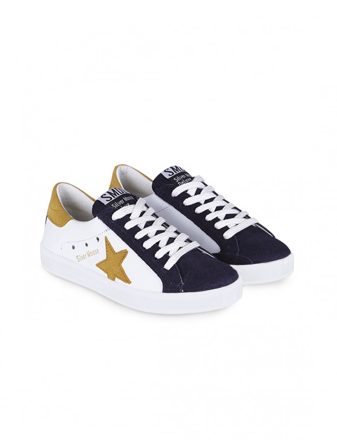 deportivo silver mousse estrella mostaza niño combinado serraje azul