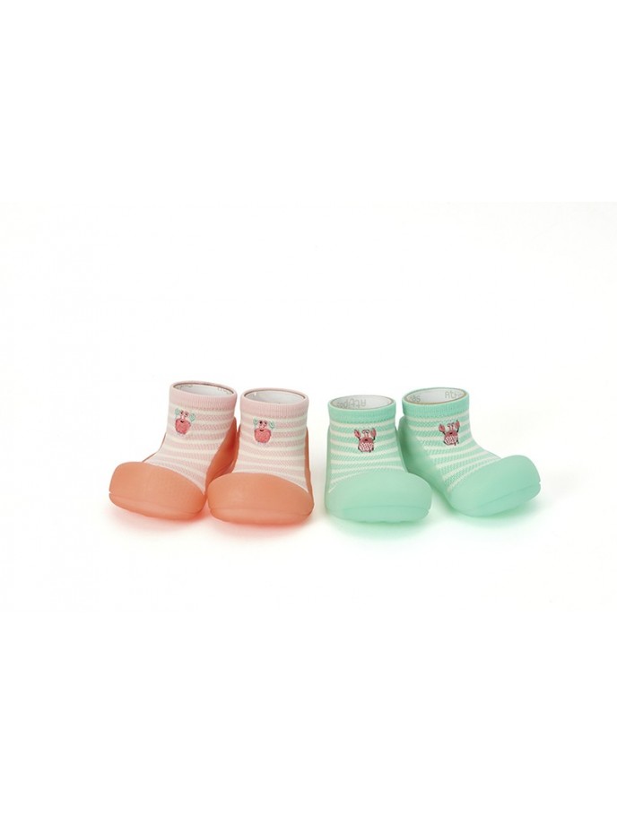 ATTIPAS CRAB MINT Y CRAB PEACH PRIMEROS PASOS TEJIDO AQUA-X