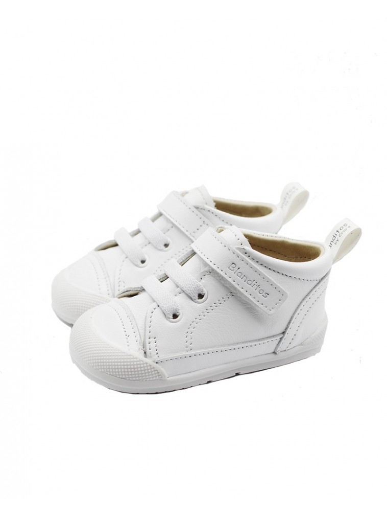 blanditos by crio´s modelo LUIGI zapato deportivo primeros pasos piel blanco