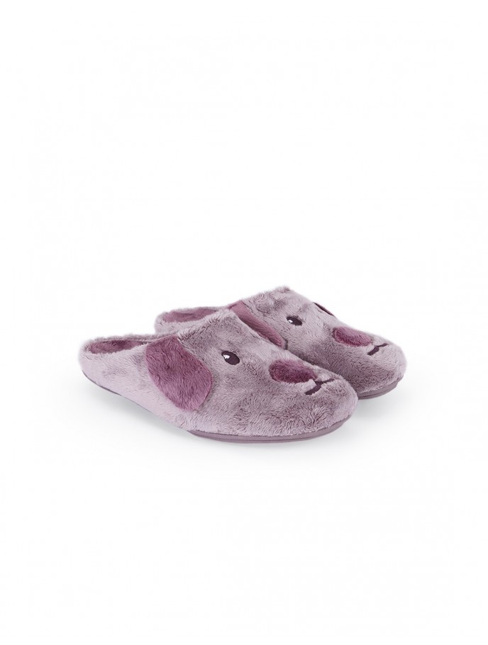 zapatilla casa chinela mujer pelo vulladi 5633 perrito