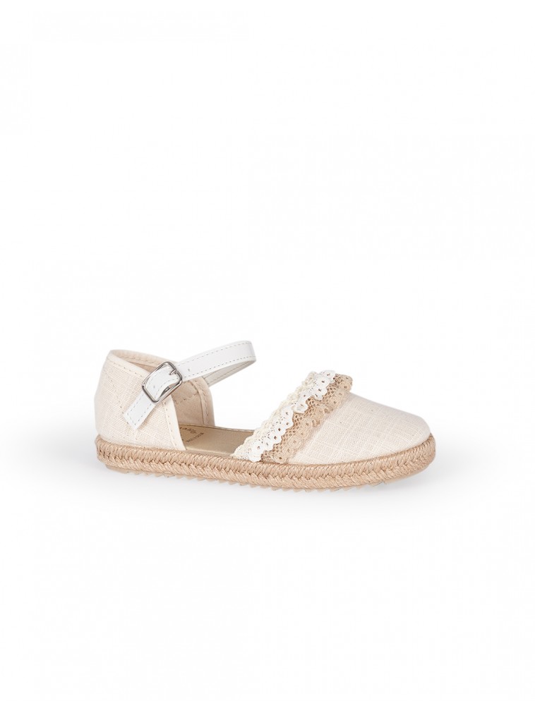Alpargatas niña color crudo online
