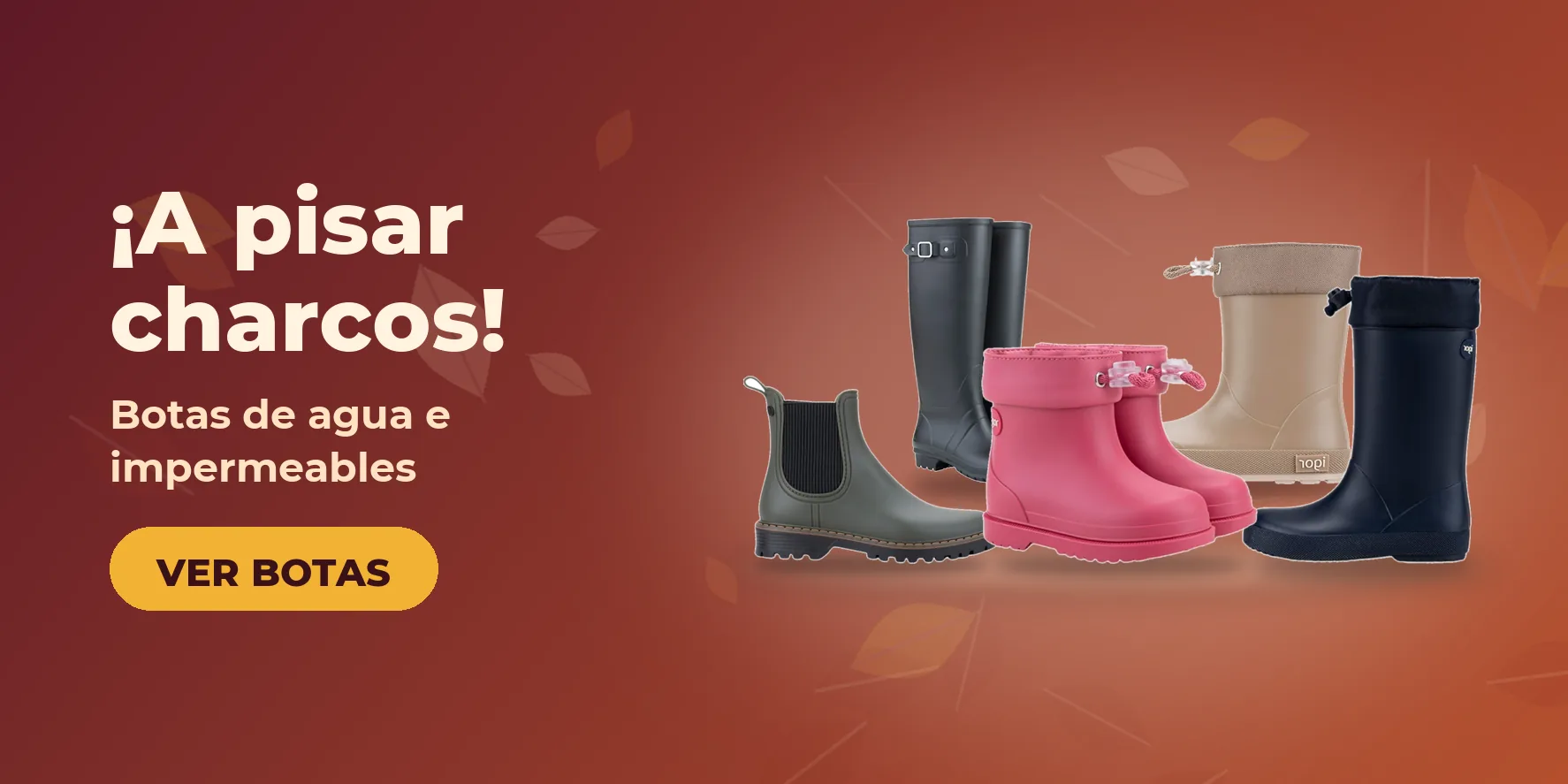 ¡A pisar charcos! Botas de agua e impermeables